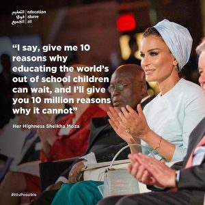 Sheikha Moza Quote Education Above All