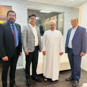 Meeting with Engr. Majid Salim Said Al Fannah Al Araimi, Chairman Galfar Group and Satish G Pillai, Executive Director Galfar Al Misnad.