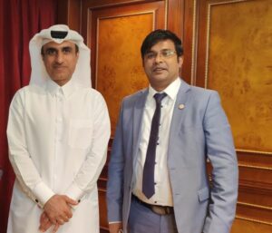 with Mr. Mohammed Hassan Al Obaidly , Assistant Undersecretary for Labor Affairs Qatar