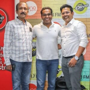 With the Wellness Consultant and Mind Strategist of Chelsea FC Mr Vinay Menon along with Movie producer and Renowned Business Personality Mr Santhosh Kuruvila