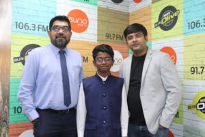 With the Youngest CEO in Middle East ( Trinet Solutions )Adhithyan Rajesh during his studio Visit to Radio Suno and Radio Olive