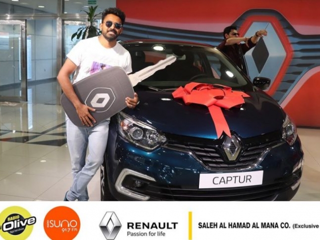 RJ Shafi with new Renault Car