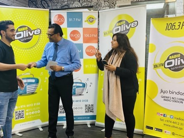 shine gold and diamonds Winners at Radio Olive office