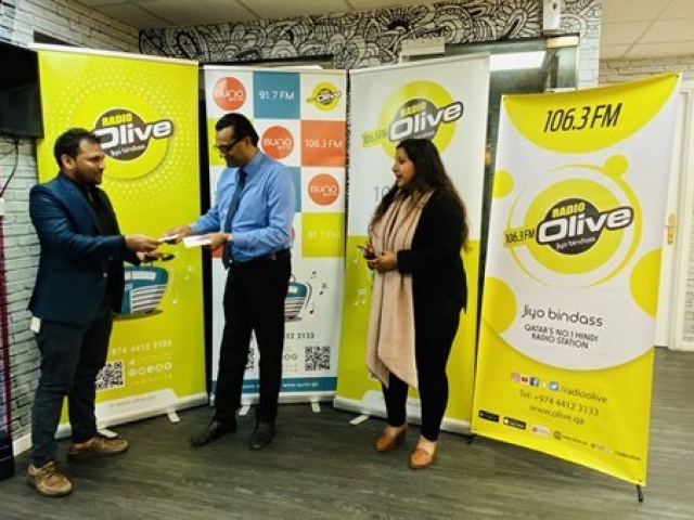 shine gold and diamonds Winners at Radio Olive office