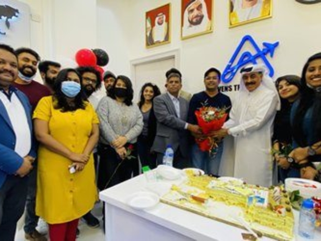 Team Radio Suno at  the Grand Opening Ceremony Of  Avens Travel And Tours - Dubai