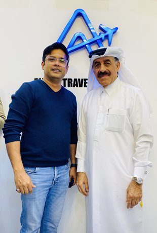 Radio suno Managing Director Mr.Ameer Ali with Mr Ahmed N. Al - Rayes, Chairman, Al Rayes Group at the Grand Opening Ceremony Of  Avens Travel And Tours - Dubai